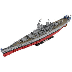 MOC 31764 WWII USS Missouri BB-63 Military Warship Iowa Class Battleship Brick Toy(1:200 Scale)