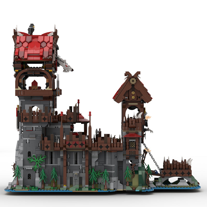 MOC 136695 Wolfpack Tower & Medieval Ship Classic Castle Bricks Toys