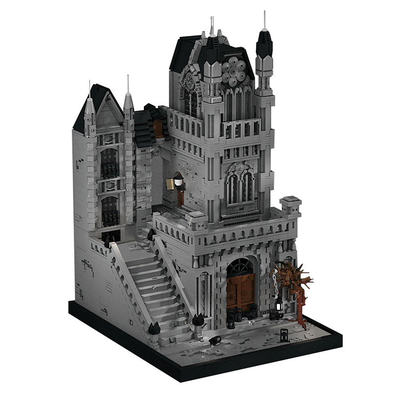 MOC 155744 Game Bloodborne Architecture Yharnam Streets Vintage Castle Bricks Toys